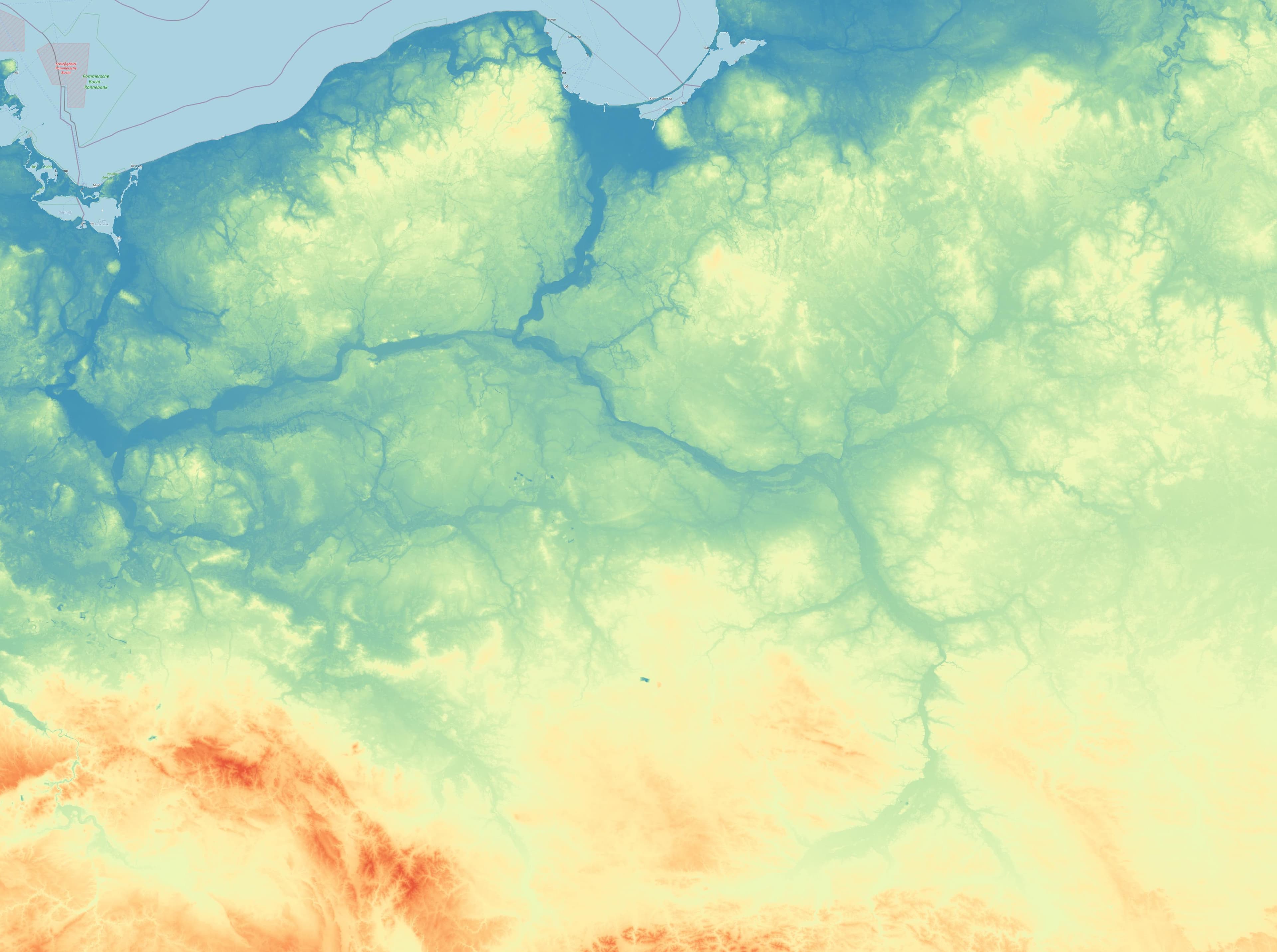 przykład danych rastrowych